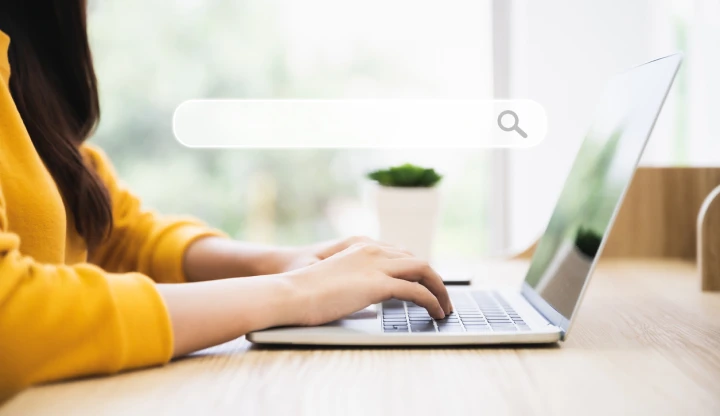 a person using their laptop